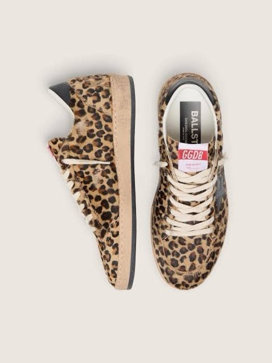 Golden Goose Shoes - Golden Goose Leopard-Print Low-Top Sneakers in Brown and Black